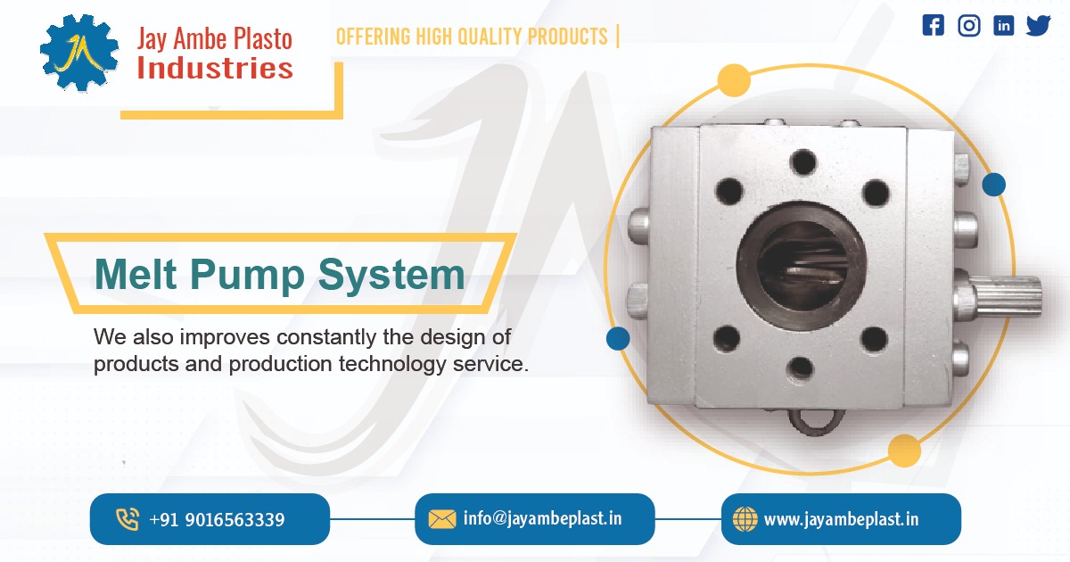 Melt Pump System Manufacturer in Ahmedabad, Gujarat, India